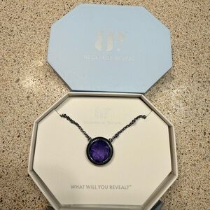 Bomb party purple necklace on hematite